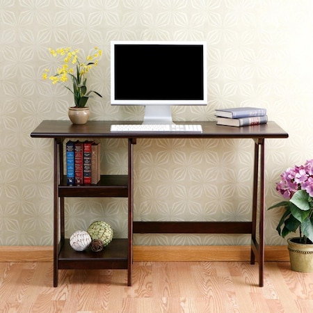 Gfancy Fixtures Espresso Sawhorse Desk GF3106611